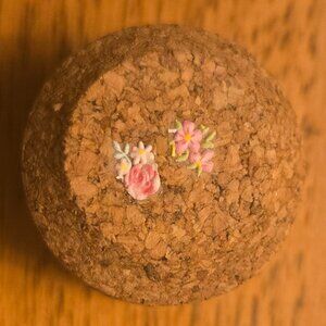 Brand New Hand Crafted Magnet Created from Champagne Cork Featuring Flowers